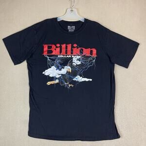 Billion Dollar Baby T Shirt Mens L Black Eagle Graphic Logo Print Short Sleeve